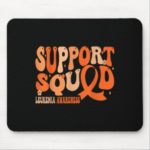 Support Squad Orange Ribbon Leukaemia Blood Cancer Mouse Mat