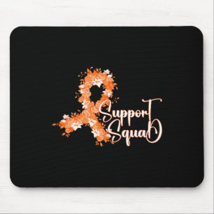 Support Squad Orange Ribbon Leukaemia Blood Cancer Mouse Mat