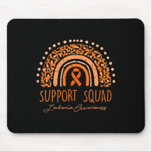 Support Squad Orange Ribbon Leukaemia Blood Cancer Mouse Mat