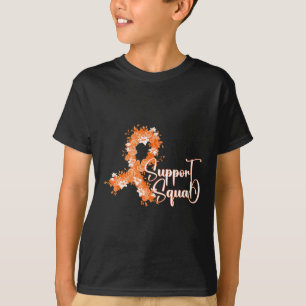 Support Squad Orange Ribbon Leukaemia Blood Cancer T-Shirt