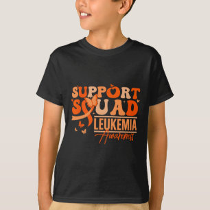 Support Squad Orange Ribbon Leukaemia Blood Cancer T-Shirt