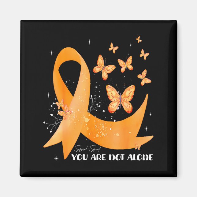 Support Squad Orange Ribbon Multiple Sclerosis Awa Magnet (Front)