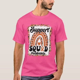 Support Squad Orange Ribbon Rainbow Leukaemia Awar T-Shirt