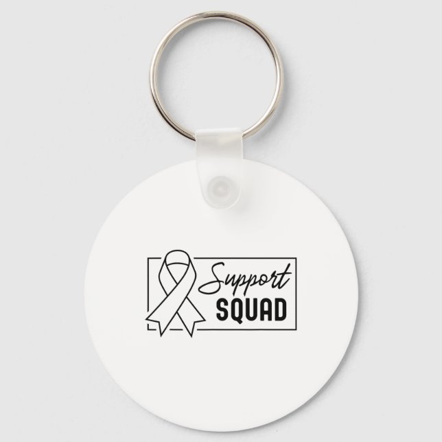 Support Squad Orange Warrior Crps Awareness 1  Key Ring (Front)