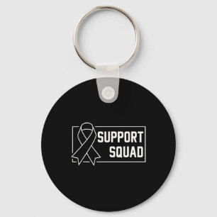 Support Squad Orange Warrior Crps Awareness 3 Key Ring