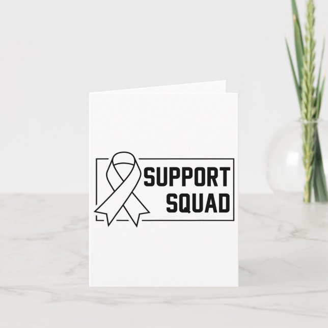 Support Squad Orange Warrior Crps Awareness  Card (Front)