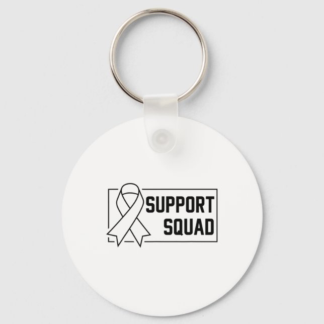 Support Squad Orange Warrior Crps Awareness  Key Ring (Front)