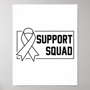 Support Squad Orange Warrior Crps Awareness Poster