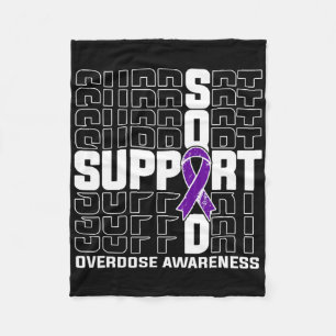 Support Squad Overdose Awareness 1 Fleece Blanket