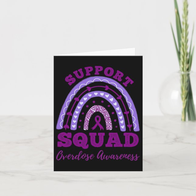 Support Squad Overdose Awareness Rainbow 1  Card (Front)