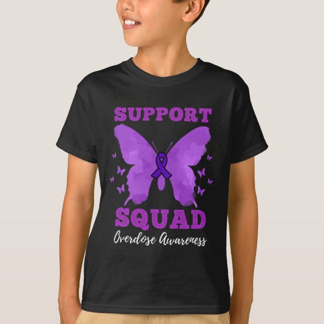 Support Squad Overdose Awareness  T-Shirt (Front)