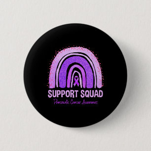 Support Squad Pancreatic Cancer Awareness Rainbow 6 Cm Round Badge