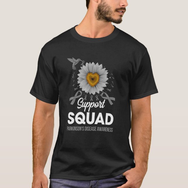 Support Squad Parkinson s Disease Awareness Sunflo T-Shirt (Front)