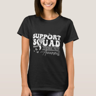 Support Squad Parkinsons Awareness Grey Ribbon T-Shirt