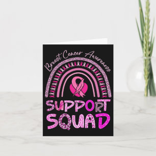 Support Squad Pink Rainbow Leopard Breast Cancer A Card