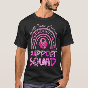 Support Squad Pink Rainbow Leopard Breast Cancer A T-Shirt