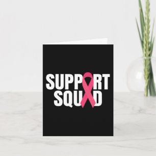 Support Squad Pink Ribbon Breast Cancer Awareness Card