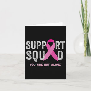 Support Squad Pink Ribbon Breast Cancer Awareness Card