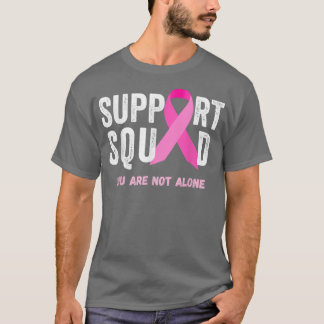 Support Squad Pink Ribbon Breast Cancer Awareness  T-Shirt
