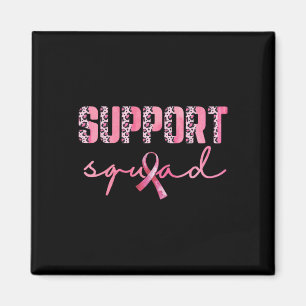 Support Squad Pink Ribbon Leopard Breast Cancer Aw Magnet