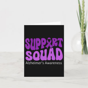 Support Squad Purple Ribbon Brain Alzheimerheimer Card