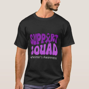 Support Squad Purple Ribbon Brain Alzheimerheimer T-Shirt