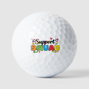 Support Squad - Rainbow Hearts Pride Ally Golf Balls