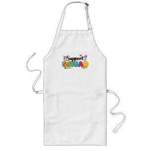 Support Squad - Rainbow Hearts Pride Ally Long Apron