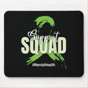 Support Squad Ribbon Mental Health Awareness Mouse Mat