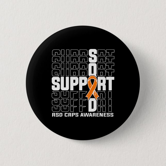 Support Squad Rsd Crps Awareness 2  6 Cm Round Badge (Front)