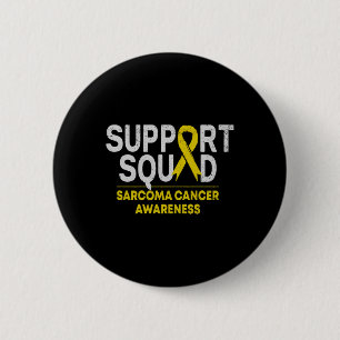 Support Squad Sarcoma Cancer Awareness Yellow Ribb 6 Cm Round Badge