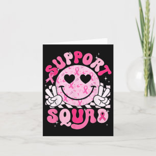 Support Squad Smile Face Breast Cancer Awareness P Card