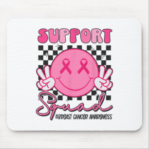 Support Squad Smile Face Breast Cancer Awareness P Mouse Mat