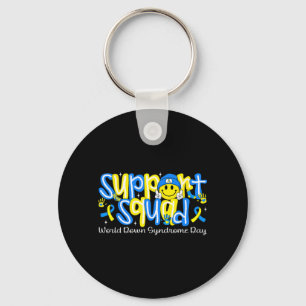 Support Squad Smile Face World Down Syndrome Key Ring