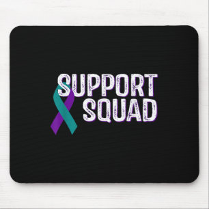 Support Squad Suicide Prevention Awareness Ribbon Mouse Mat
