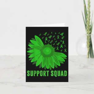 Support Squad Sunflower Green Ribbon Mental Health Card