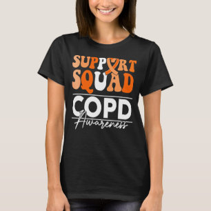 Support Squad Sunflower Hair Butterfly COPD Awaren T-Shirt