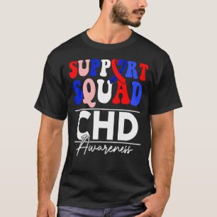 Support Squad Sunflower Hair CHD Awareness T-Shirt