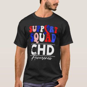 Support Squad Sunflower Hair CHD Awareness T-Shirt
