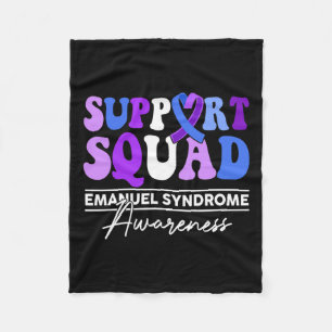 Support Squad Sunflower Hair Emanuel Syndrome Gift Fleece Blanket