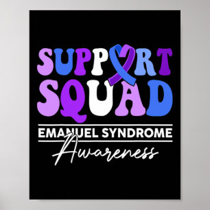Support Squad Sunflower Hair Emanuel Syndrome Gift Poster