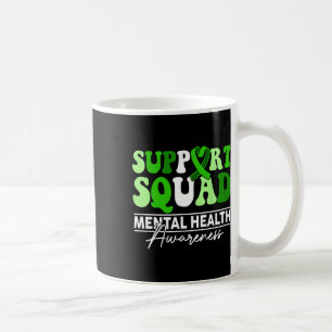 Support Squad Sunflower Hair Mental Health Awarene Coffee Mug