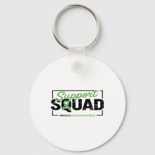 Support Squad Sunflower Hair Mental Health Awarene Key Ring