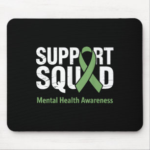Support Squad Sunflower Hair Mental Health Awarene Mouse Mat