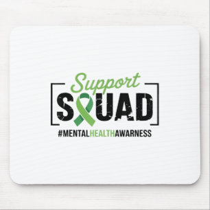 Support Squad Sunflower Hair Mental Health Awarene Mouse Mat