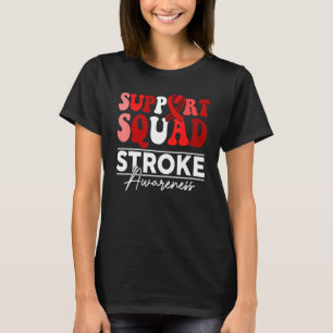 Support Squad Sunflower Hair Stroke Awareness T-Shirt