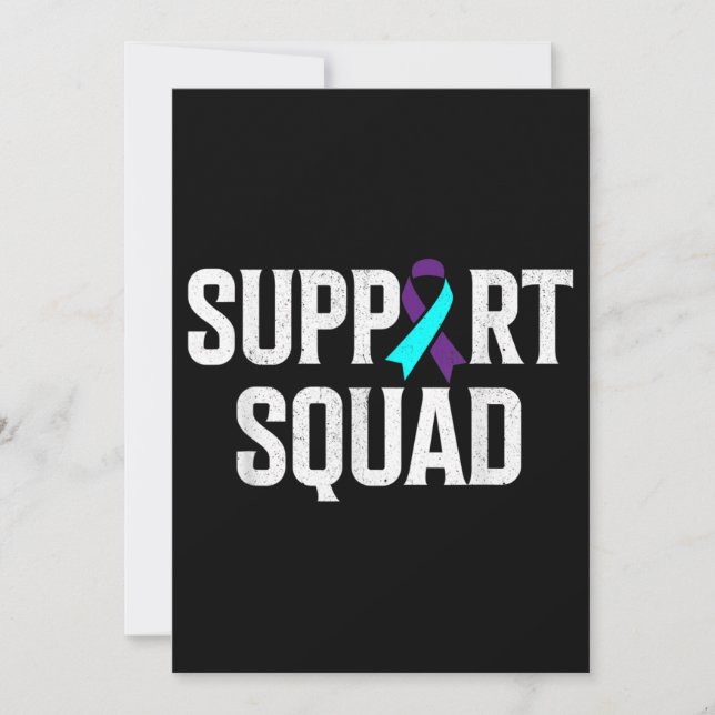 Support Squad Support Suicide Prevention Awareness Invitation (Front)