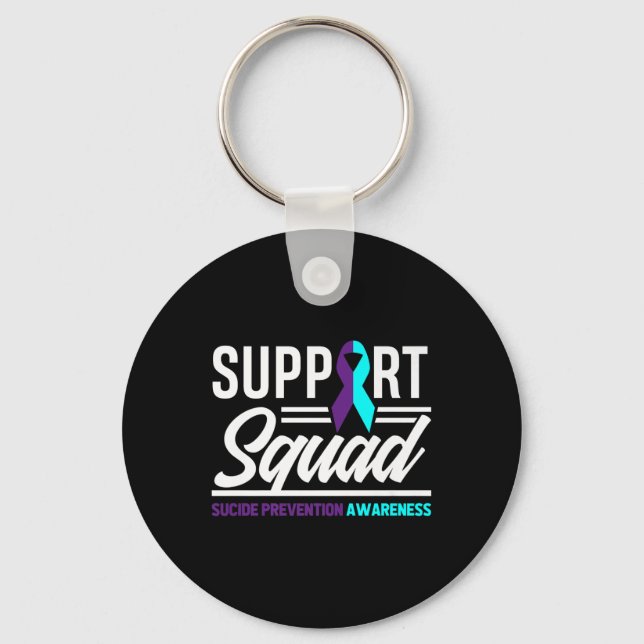 Support Squad Support Suicide Prevention Awareness Key Ring (Front)