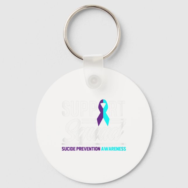 Support Squad Support Suicide Prevention Awareness Key Ring (Front)