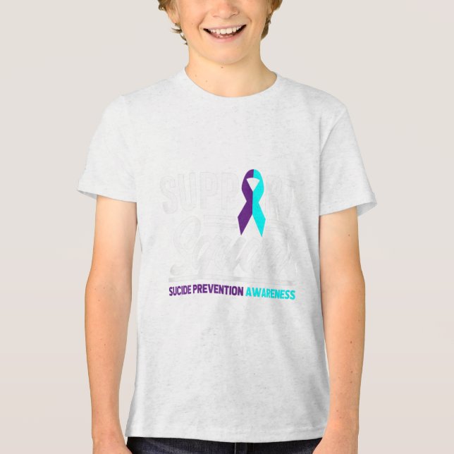 Support Squad Support Suicide Prevention Awareness Tri-Blend Shirt (Front)